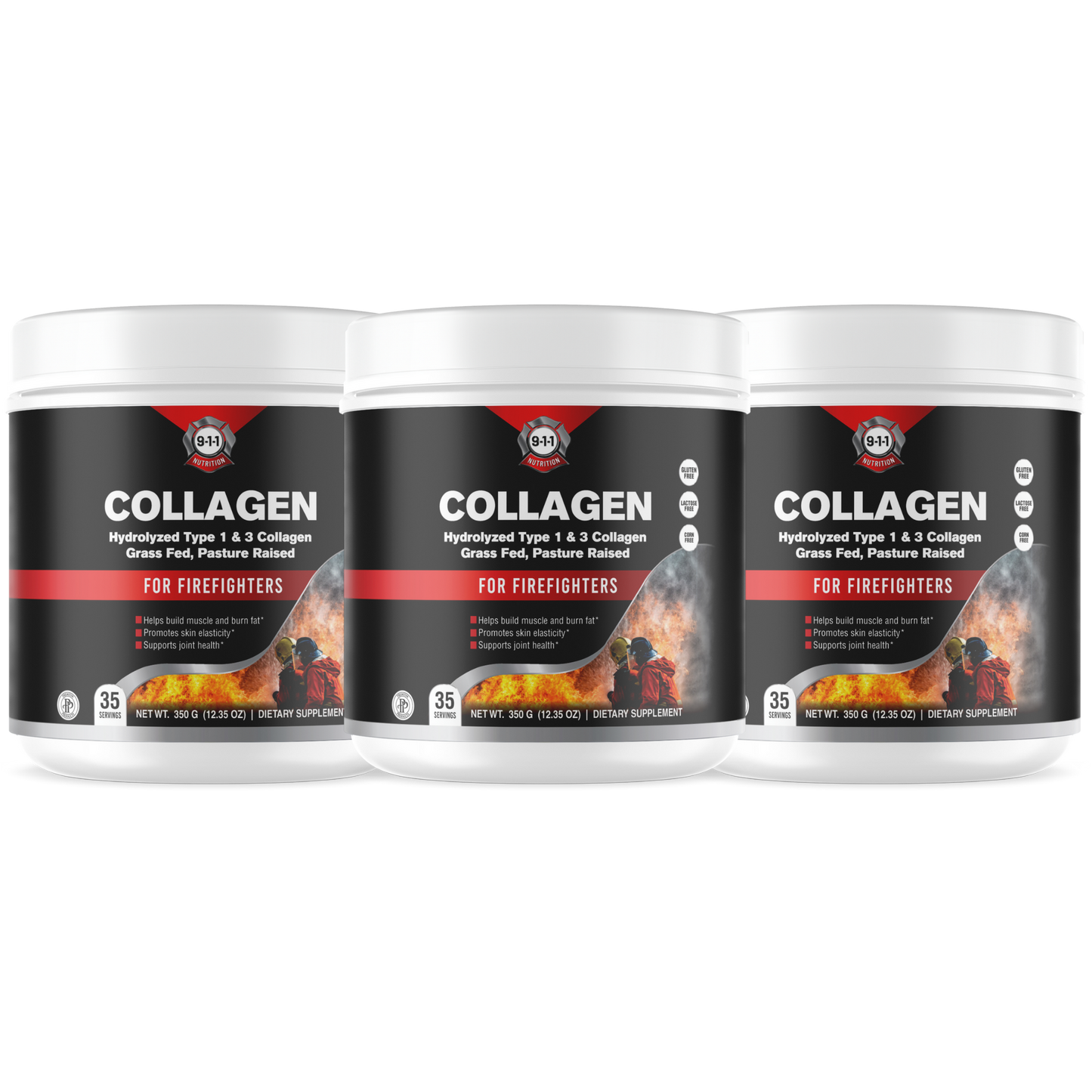 Collagen for Firefighters (Hydrolyzed Type I & III Collagen Grass Fed, Pasture Raised)