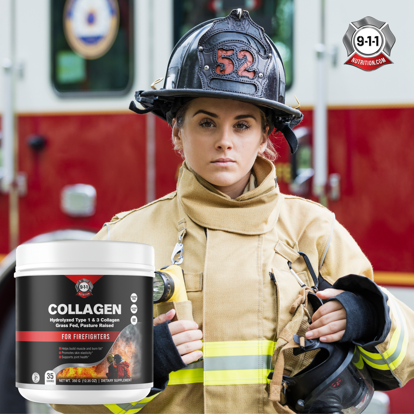 Collagen for Firefighters (Hydrolyzed Type I & III Collagen Grass Fed, Pasture Raised)